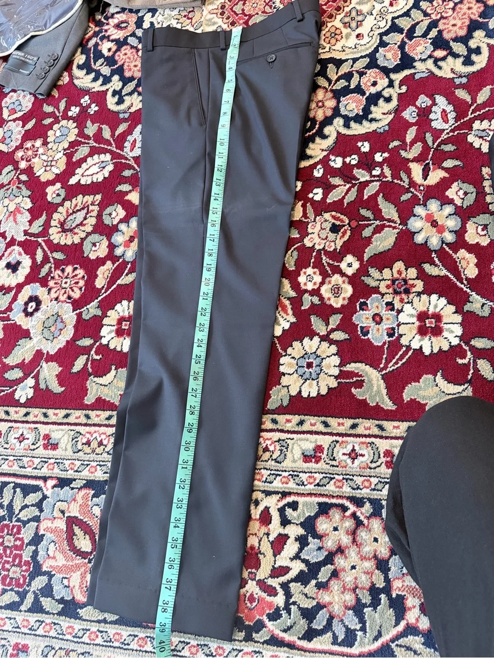 Men's Black Two-Button Suit with Purple Lining